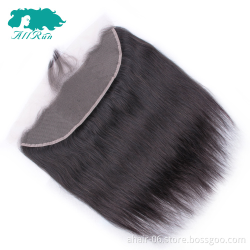 Factory Wholesale Transparent Swiss Lace Frontal Human Hair Free Part Lace 13x4 Natural Color